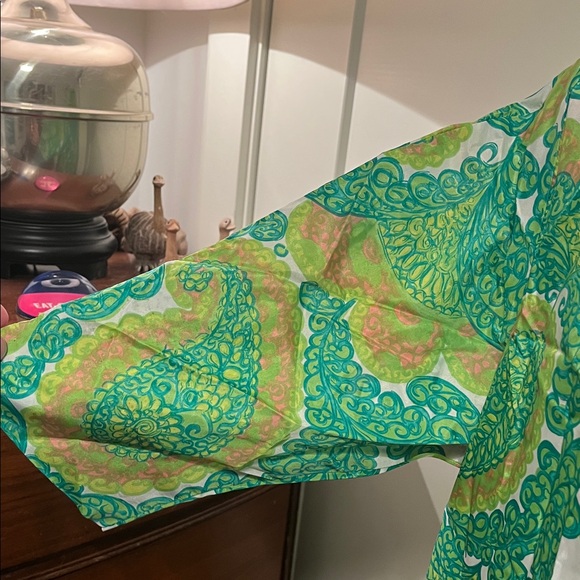 Vintage Green Paisley Brunch Coat - Picture 6 of 11